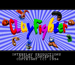 ClayFighter title screen for Sega Mega Drive